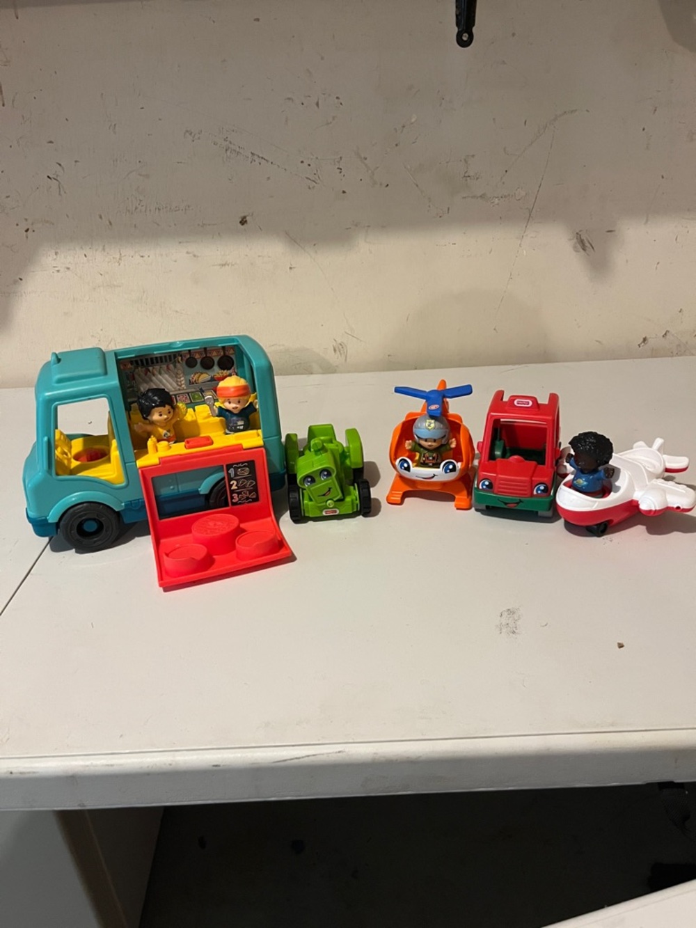 Fisher-Price Colorful Kids Vehicle Playset - Blue, Red, Orange, Green, White Lot